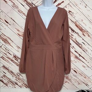 NWT Elegant Mauve Wrap Dress
